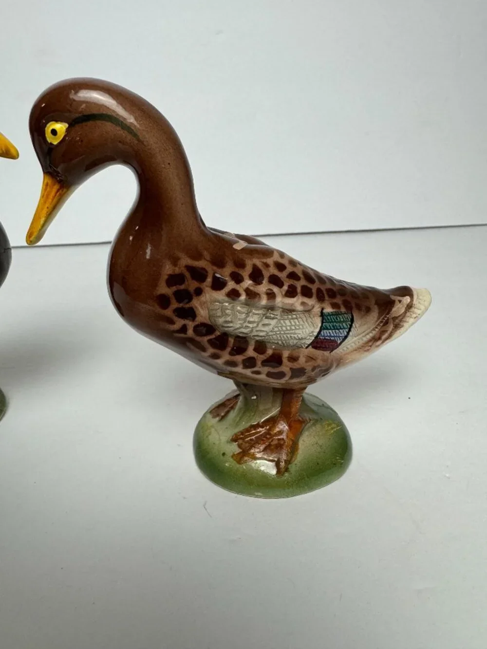 Vintage THAMES  Set of 2 Mallard Duck Ceramic Glazed Collectible Hunting